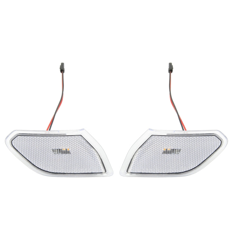 Car Transparent Wheel Eyebrow Side Light Turn Signal Leaf Plate Lamp for Jeep Wrangler JL 2018-, Transparent