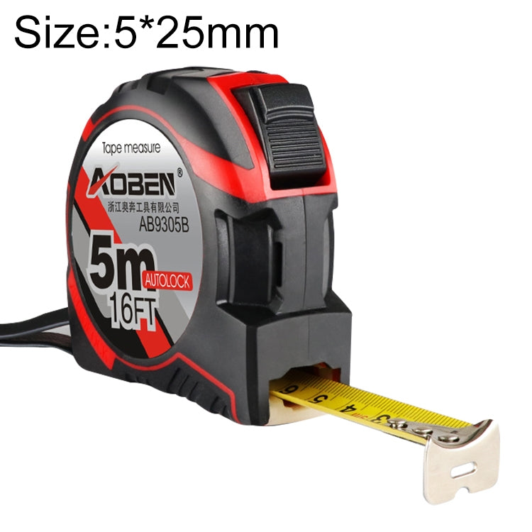 Aoben Retractable Ruler Measuring Tape Portable Pull Ruler Mini Tape Measure, Length: 5m Width: 25mm, Length: 5m Width: 25mm