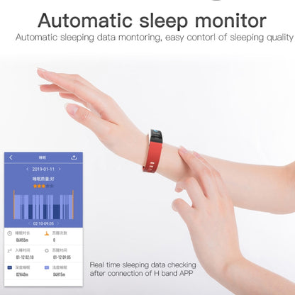 B11 0.96 inches IPS Color Screen Smart Bracelet IP67 Waterproof, Support Call Reminder /Heart Rate Monitoring /Blood Pressure Monitoring /Sleep Monitoring / Sedentary Reminder
