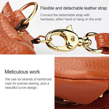 2001 Horizontal Square Litchi Texture Wallet Clutch Bag for Ladies, with Detachable Hand Strap & 6 Key Rings, Green, Yellow, Orange, Pink