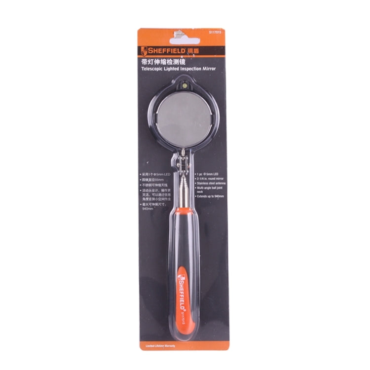 Retractable Vehicle Car Chassis Telescoping Inspection Mirror with 1 PCS 3mm LED Light, Mirror Diameter: 32mm, Max Expanding Length: 905mm, Diameter: 32mm, Max Expanding Length: 905mm