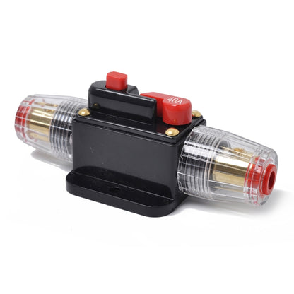 DC 12-24V Car Circuit Breaker Stereo Audio Fuse Holder Insurance 40A Fuse, 40A