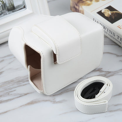 For Canon EOS R10 Camera Full Body Magnetic Leather Camera Case Bag with Strap, For Canon EOS R10