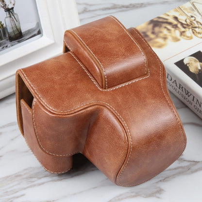 For Canon EOS R10 Camera Full Body Magnetic Leather Camera Case Bag with Strap, For Canon EOS R10