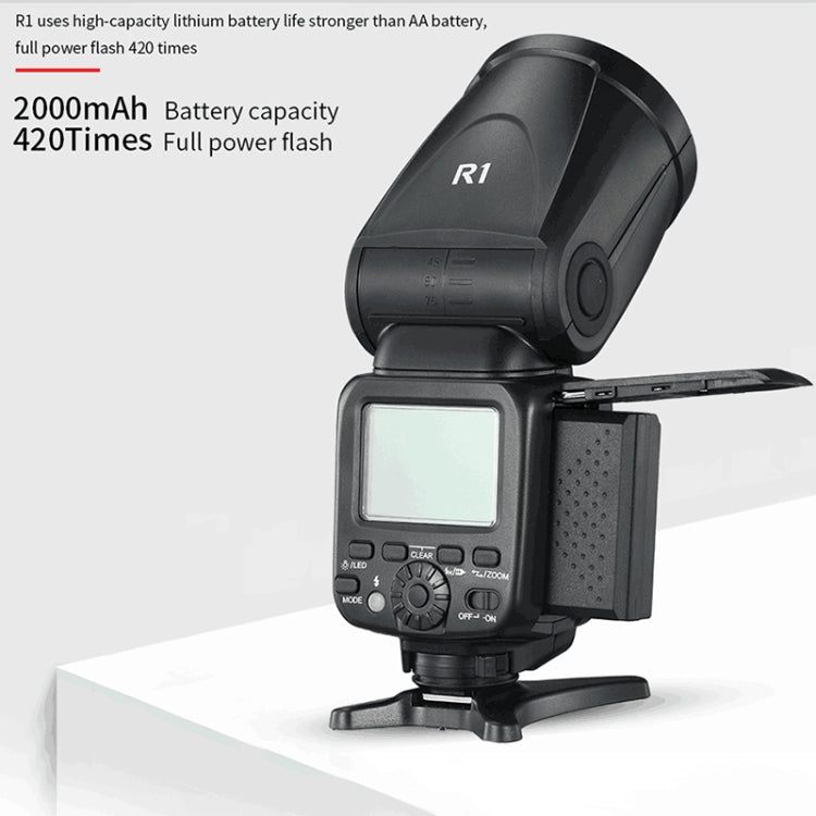 TRIOPO R1 76WS High-Speed 1/8000s TTL Flash Speedlite for Canon / Nikon DSLR Cameras, R1