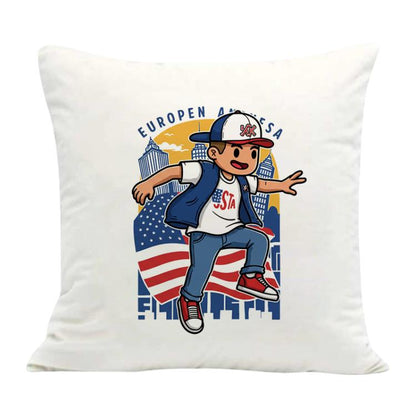 Boy Printed Sofa Pillow Case No Core Print On Your Demand, 35x35cm, 40x40cm, 45x45cm, 50x50cm, 60x60cm