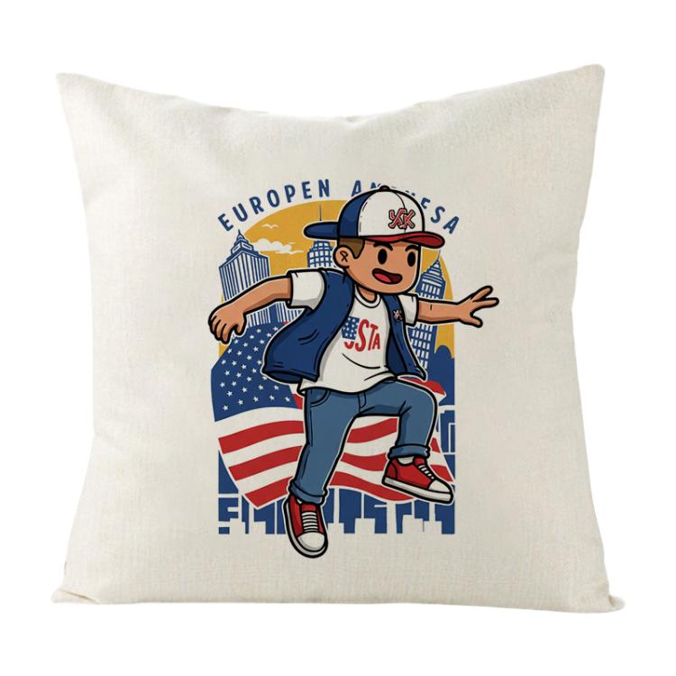 Boy Printed Sofa Pillow Case No Core Print On Your Demand, 35x35cm, 40x40cm, 45x45cm, 50x50cm, 60x60cm