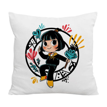 Girl Printed Sofa Pillow Case No Core Print On Your Demand, 35x35cm, 40x40cm, 45x45cm, 50x50cm, 60x60cm