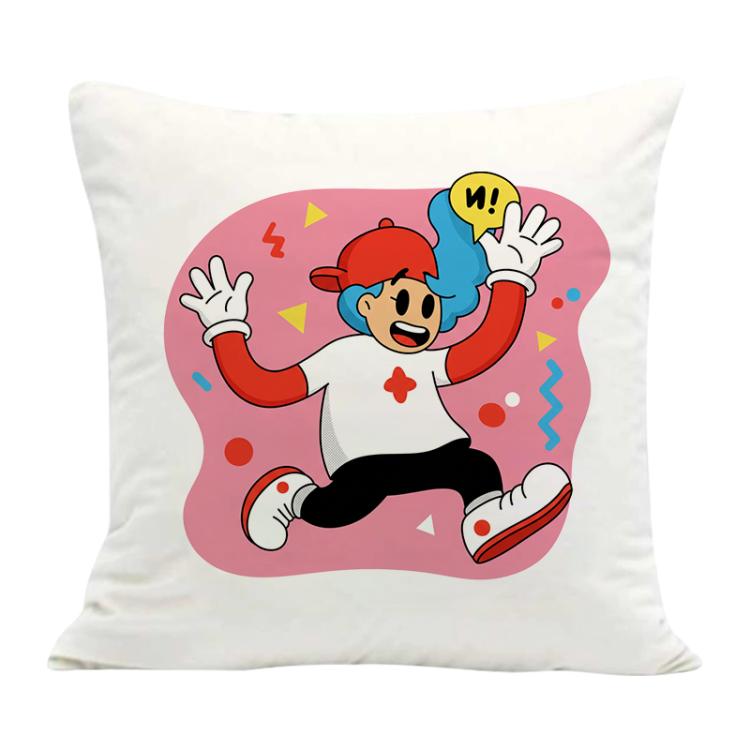 Pink Boy Printed Sofa Pillow Case No Core Print On Your Demand, 35x35cm, 40x40cm, 45x45cm, 50x50cm, 60x60cm