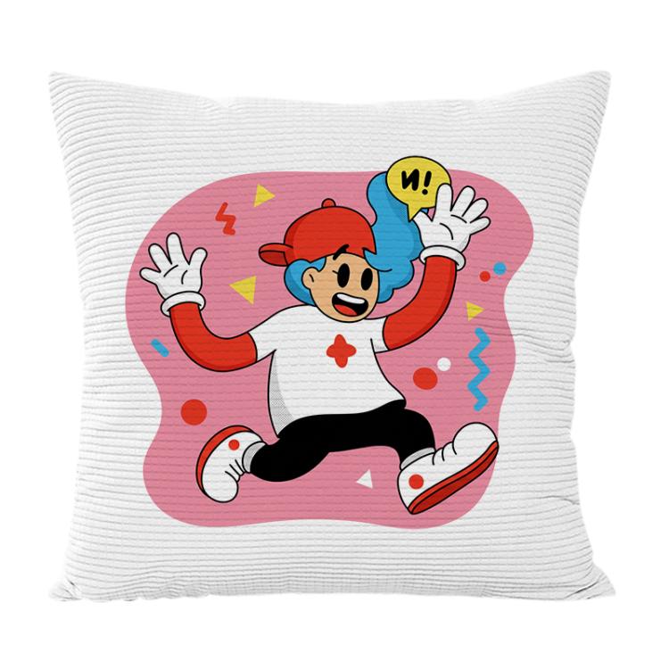 Pink Boy Printed Sofa Pillow Case No Core Print On Your Demand, 35x35cm, 40x40cm, 45x45cm, 50x50cm, 60x60cm