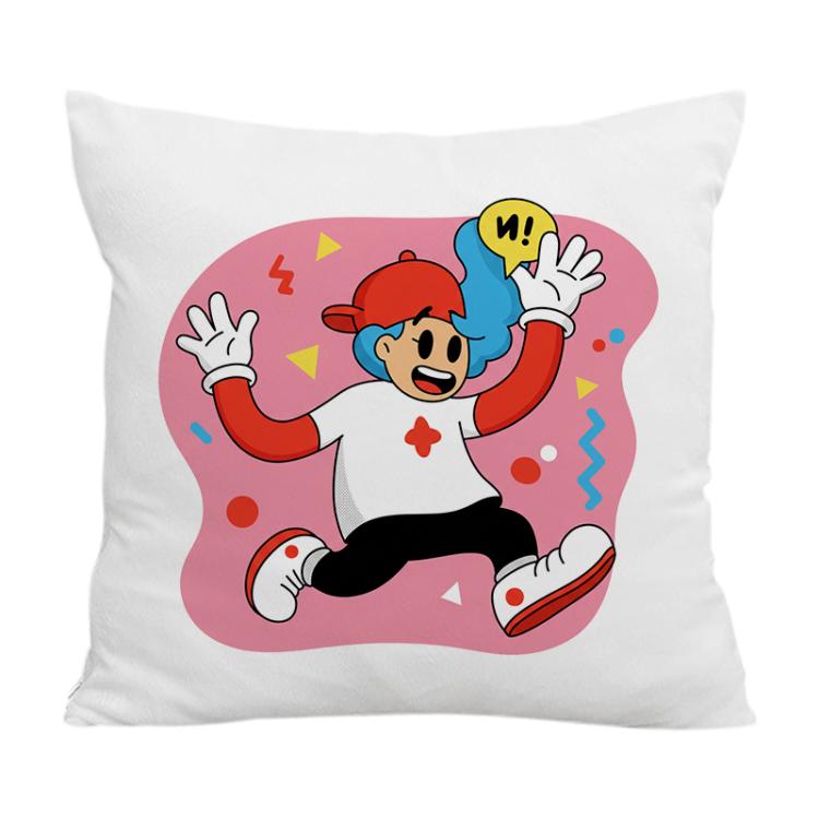 Pink Boy Printed Sofa Pillow Case No Core Print On Your Demand, 35x35cm, 40x40cm, 45x45cm, 50x50cm, 60x60cm