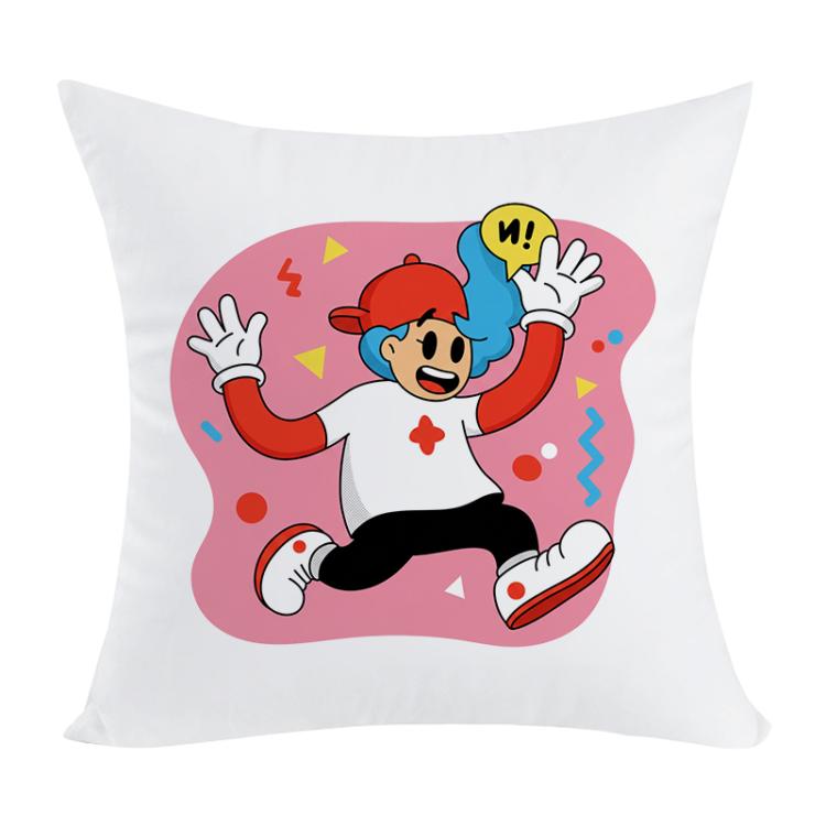 Pink Boy Printed Sofa Pillow Case No Core Print On Your Demand, 35x35cm, 40x40cm, 45x45cm, 50x50cm, 60x60cm