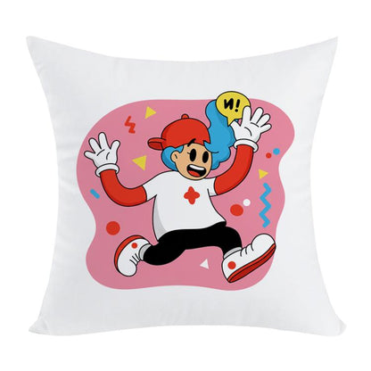 Pink Boy Printed Sofa Pillow Case No Core Print On Your Demand, 35x35cm, 40x40cm, 45x45cm, 50x50cm, 60x60cm