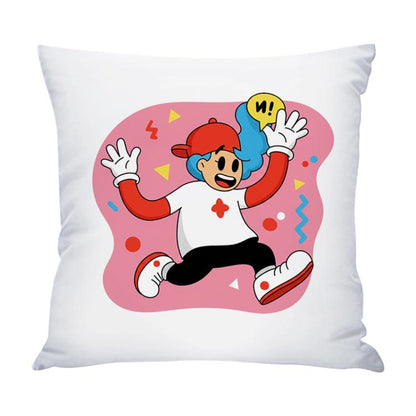 Pink Boy Printed Sofa Pillow Case No Core Print On Your Demand, 35x35cm, 40x40cm, 45x45cm, 50x50cm, 60x60cm