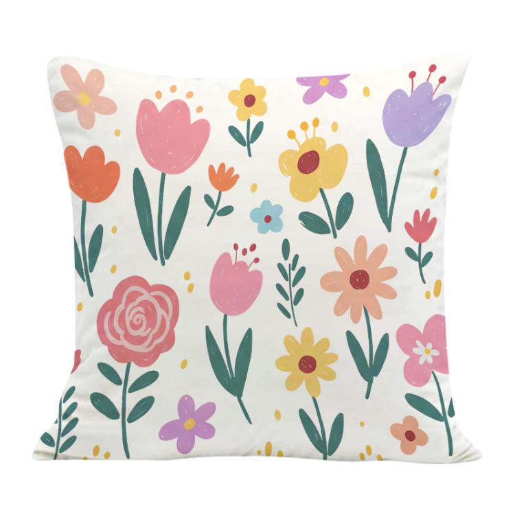 Colorful Garden Printed Sofa Pillow Case No Core Print On Your Demand, 35x35cm, 40x40cm, 45x45cm, 50x50cm, 60x60cm