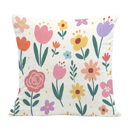Colorful Garden Printed Sofa Pillow Case No Core Print On Your Demand, 35x35cm, 40x40cm, 45x45cm, 50x50cm, 60x60cm
