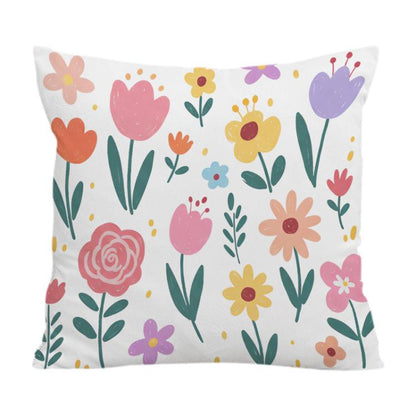 Colorful Garden Printed Sofa Pillow Case No Core Print On Your Demand, 35x35cm, 40x40cm, 45x45cm, 50x50cm, 60x60cm