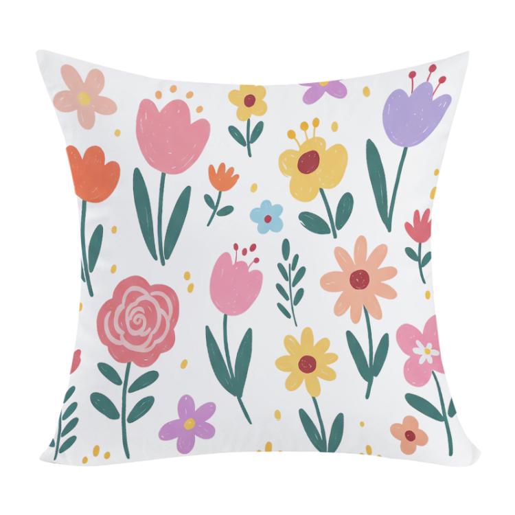 Colorful Garden Printed Sofa Pillow Case No Core Print On Your Demand, 35x35cm, 40x40cm, 45x45cm, 50x50cm, 60x60cm