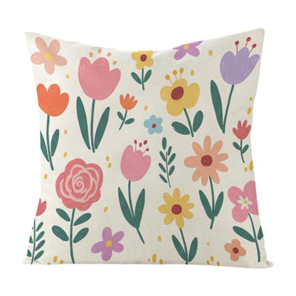 Colorful Garden Printed Sofa Pillow Case No Core Print On Your Demand, 35x35cm, 40x40cm, 45x45cm, 50x50cm, 60x60cm