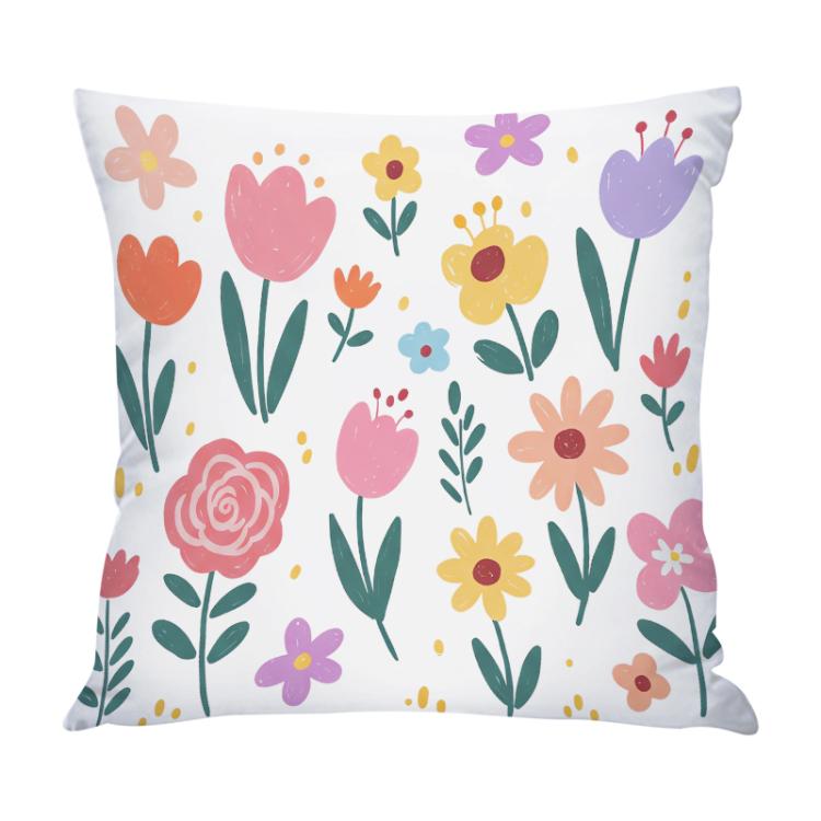 Colorful Garden Printed Sofa Pillow Case No Core Print On Your Demand, 35x35cm, 40x40cm, 45x45cm, 50x50cm, 60x60cm