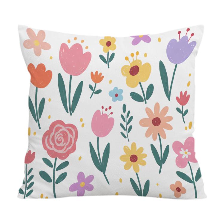 Colorful Garden Printed Sofa Pillow Case No Core Print On Your Demand, 35x35cm, 40x40cm, 45x45cm, 50x50cm, 60x60cm