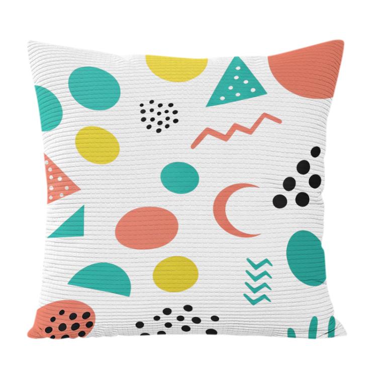 Geometry Printed Sofa Pillow Case No Core Print On Your Demand, 35x35cm, 40x40cm, 45x45cm, 50x50cm, 60x60cm