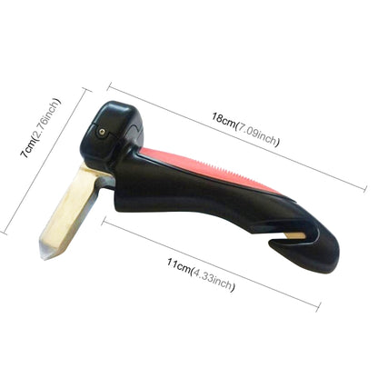 Car Cane Handle Portable Mobility Aid Flashlight Belt Cutter Glass Breaker Emergency Escape Tools, 566