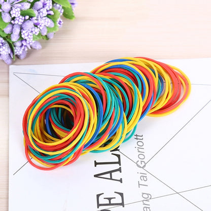 Assorted Color Sturdy Stretchable Elastic Rubber Bands School Office Supplies Stationery, 1KG Per Bag, Assorted Color