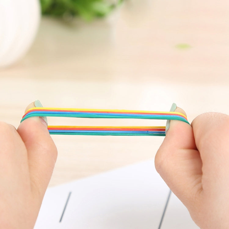 Assorted Color Sturdy Stretchable Elastic Rubber Bands School Office Supplies Stationery, 1KG Per Bag, Assorted Color