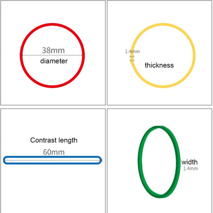 Assorted Color Sturdy Stretchable Elastic Rubber Bands School Office Supplies Stationery, 1KG Per Bag, Assorted Color