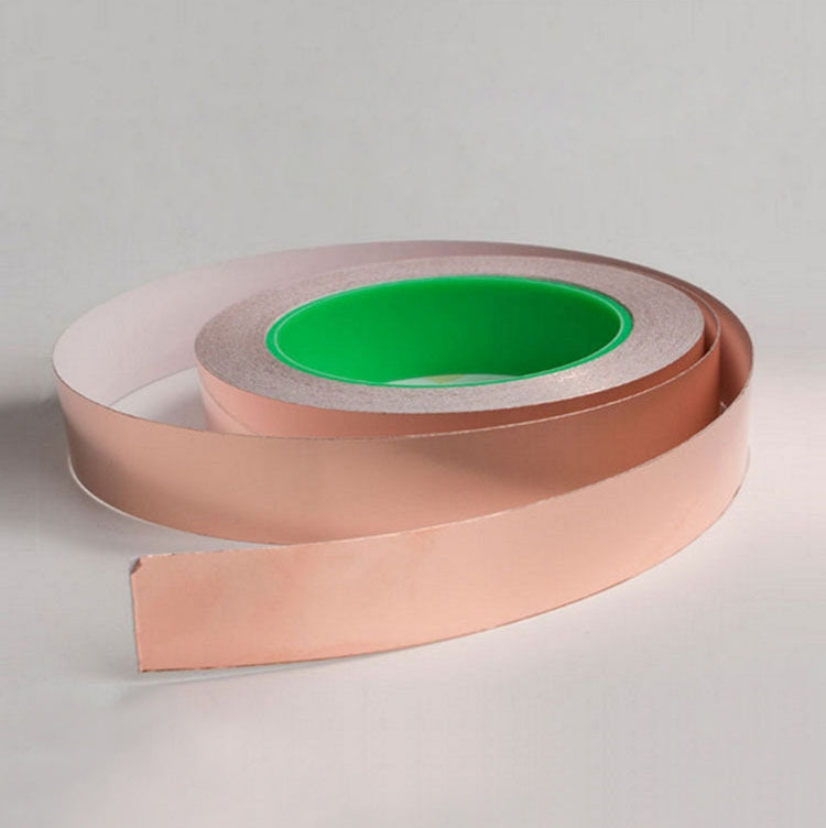 Pure Copper Double-sided Conductive Copper Foil Tape Signal Masking Tape, Size: 20m x 10mm, Size: 20m x 10mm