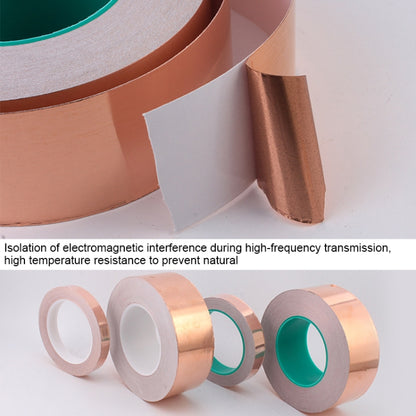Pure Copper Double-sided Conductive Copper Foil Tape Signal Masking Tape, Size: 20m x 10mm, Size: 20m x 10mm