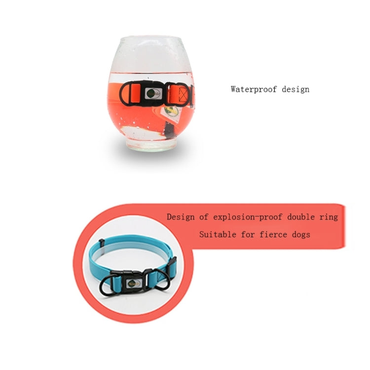 PVC Material Waterproof Adjustable Dual Loop Pet Dogs Collar, Suitable for Ferocious Dogs, Size: S, Collar Size: 24-36 cm, Size: S