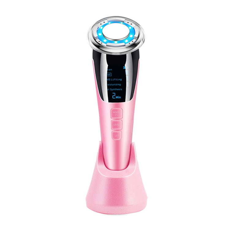 BLK-D818 Facial Beauty Instrument Hot and Cold Color Skin Rejuvenation Instrument EMS Micro Current Beauty Introduction Instrument, BLK-D818  (Pink), BLK-D818  (White)