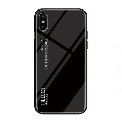 For iPhone XS Max Gradient Color Glass Case, iPhone XS Max