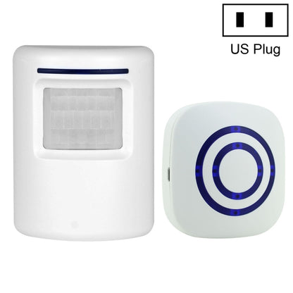 FY-0256 2 in 1 PIR Infrared Sensors (Transmitter + Receiver) Wireless Doorbell Alarm Detector for Home / Office / Shop / Factory, EU Plug, FY-0256 Doorbell Alarm Detector, FY-0256 Doorbell Alarm