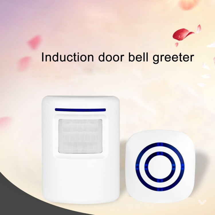 FY-0256 2 in 1 PIR Infrared Sensors (Transmitter + Receiver) Wireless Doorbell Alarm Detector for Home / Office / Shop / Factory, EU Plug, FY-0256 Doorbell Alarm Detector, FY-0256 Doorbell Alarm