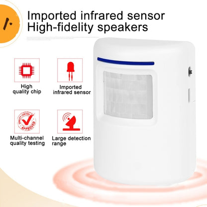 FY-0256 2 in 1 PIR Infrared Sensors (Transmitter + Receiver) Wireless Doorbell Alarm Detector for Home / Office / Shop / Factory, EU Plug, FY-0256 Doorbell Alarm Detector, FY-0256 Doorbell Alarm