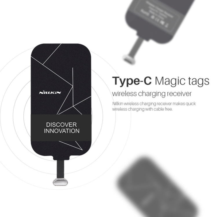 NILLKIN Magic Tag QI Standard Wireless Charging Receiver with USB-C / Type-C Port, MT-WR NK-TYPE C