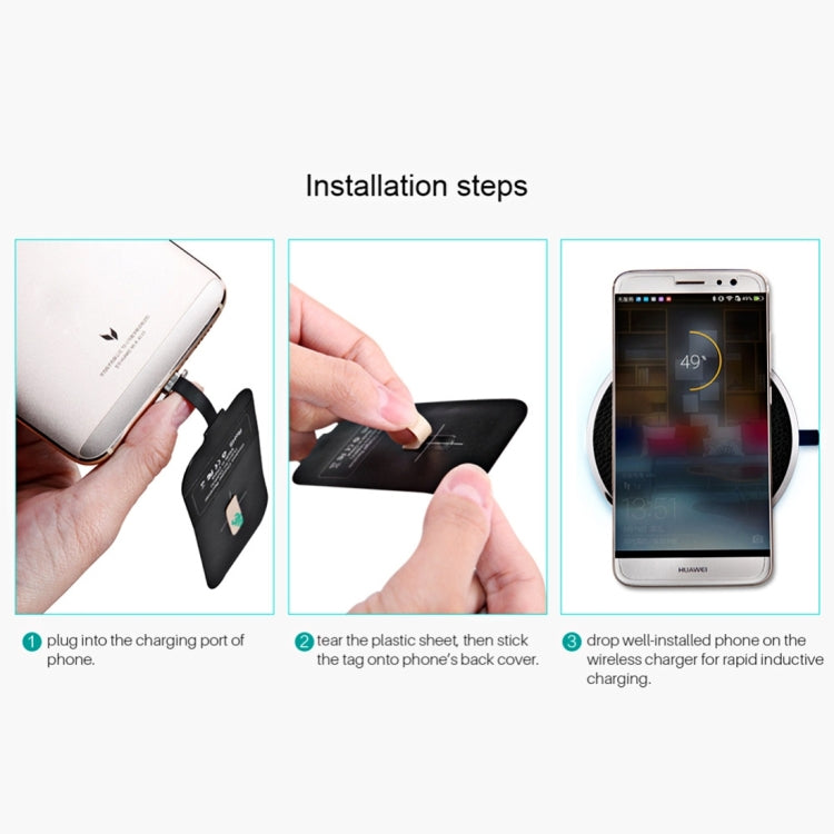 NILLKIN Magic Tag QI Standard Wireless Charging Receiver with USB-C / Type-C Port, MT-WR NK-TYPE C