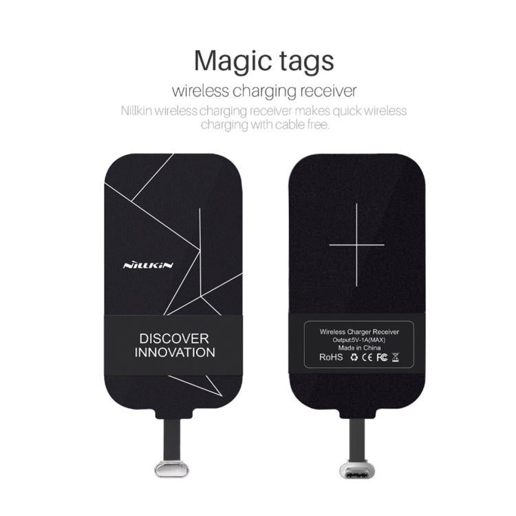 NILLKIN Magic Tag QI Standard Wireless Charging Receiver with USB-C / Type-C Port, MT-WR NK-TYPE C