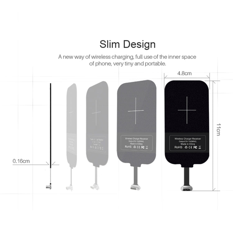 NILLKIN Magic Tag QI Standard Wireless Charging Receiver with USB-C / Type-C Port, MT-WR NK-TYPE C