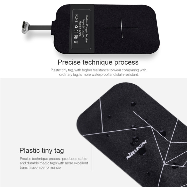 NILLKIN Magic Tag QI Standard Wireless Charging Receiver with USB-C / Type-C Port, MT-WR NK-TYPE C