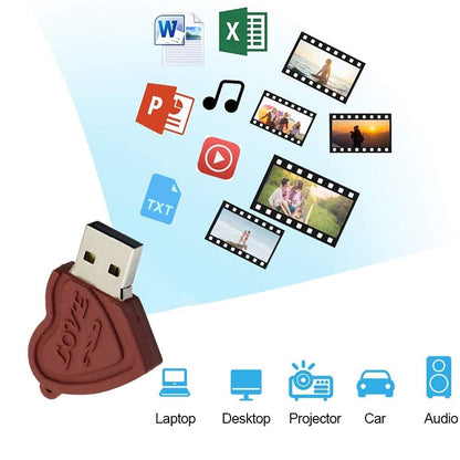 Dual Hearts Style 4GB USB Flash Disk, 4GB, 16GB